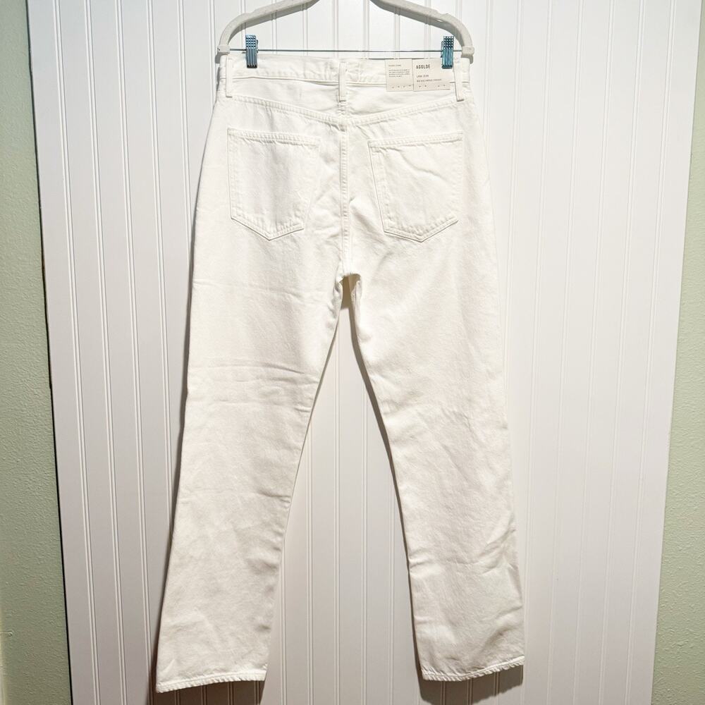 Agolde Lana Slice Jeans Mid Rise Vintage Straight White Denim NEW Size 29 - Picture 7 of 12